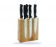 Large bamboo block with 5 kitchen knives - Easy Collection